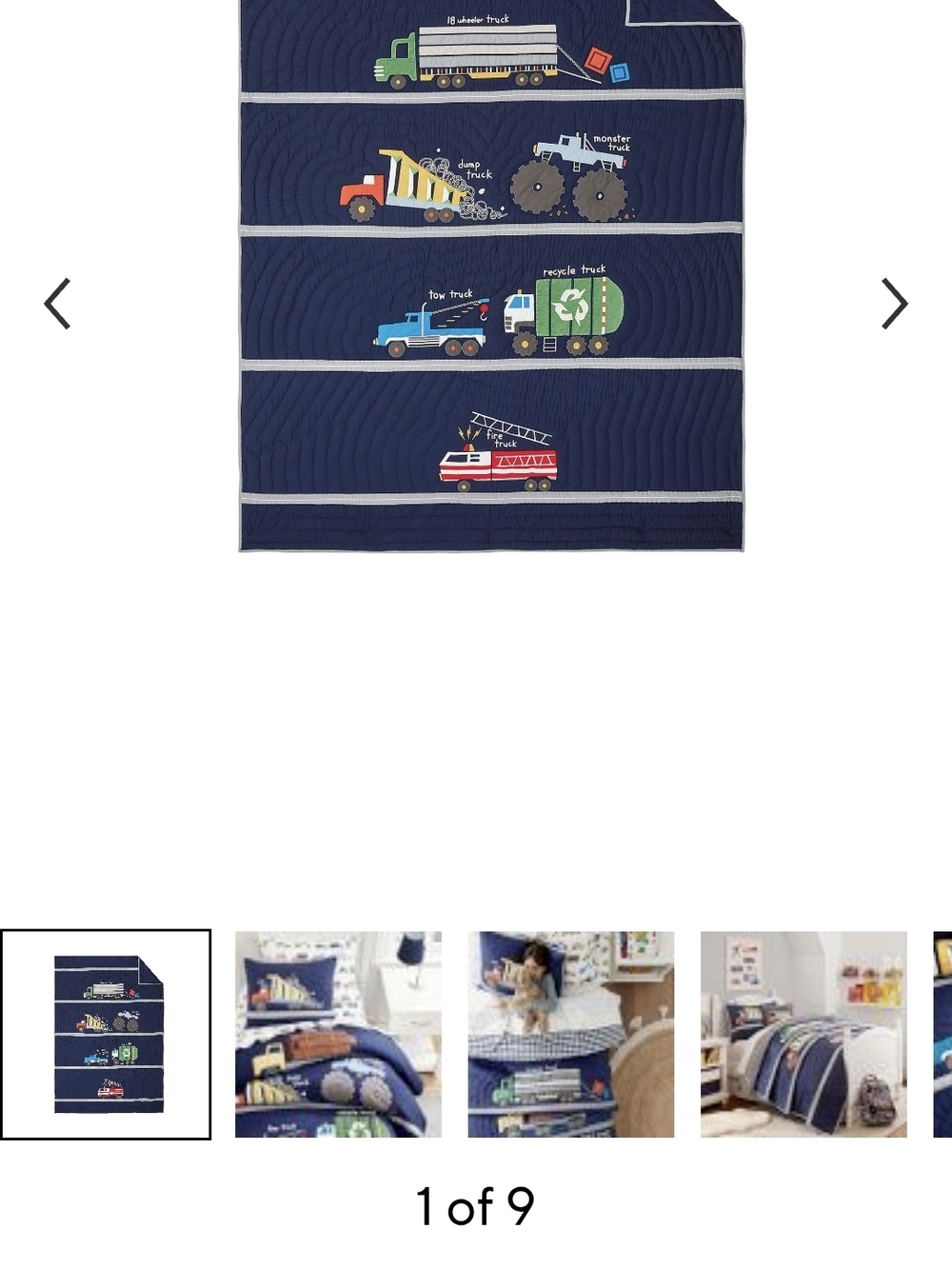 Pottery Barn Kids - Busy Truck Quilt - Full/Queen